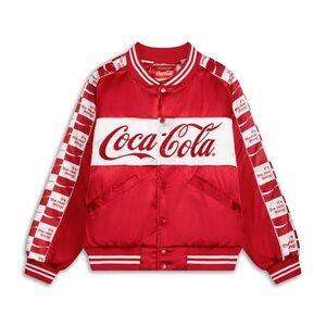 NWT  The Laundry Room - Team Coca Cola - Stadium Jacket - Red & Black & White